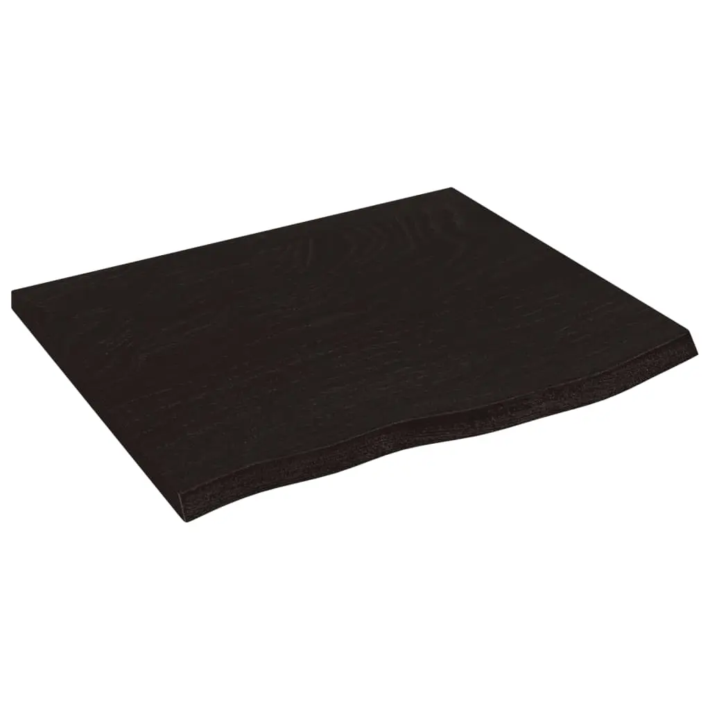 Wall Shelf Dark Brown 60x50x2 cm Treated Solid Wood Oak 363770 - Furniture