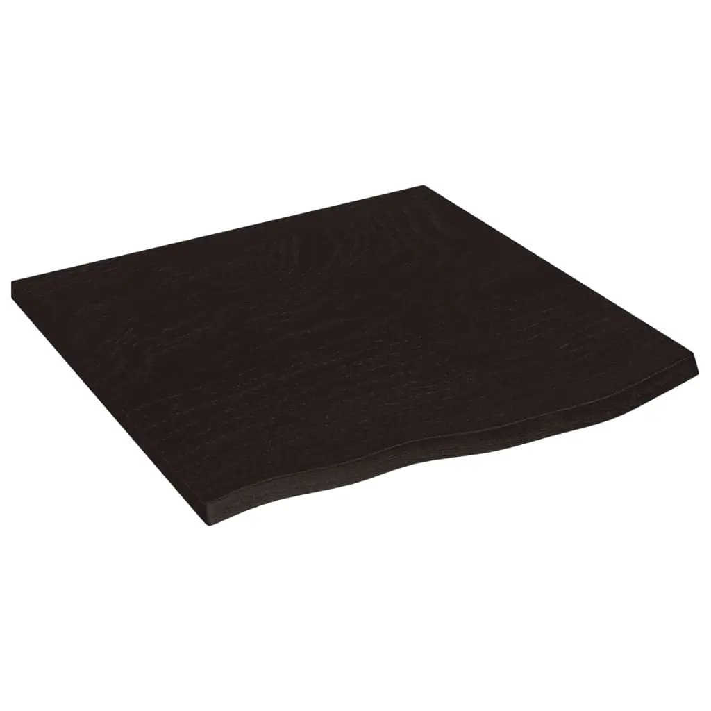 Wall Shelf Dark Brown 60x60x2 cm Treated Solid Wood Oak 363773 - Furniture