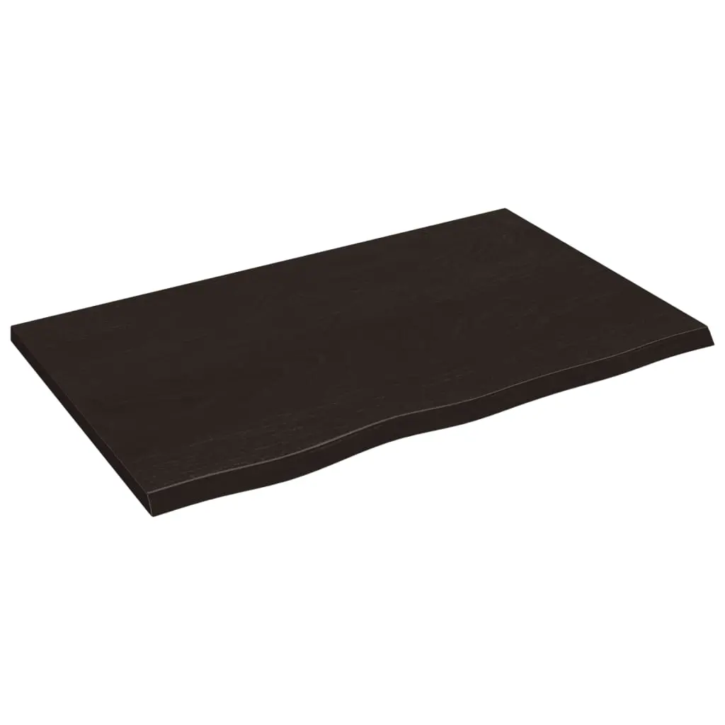 Wall Shelf Dark Brown 80x50x2 cm Treated Solid Wood Oak 363788 - Furniture