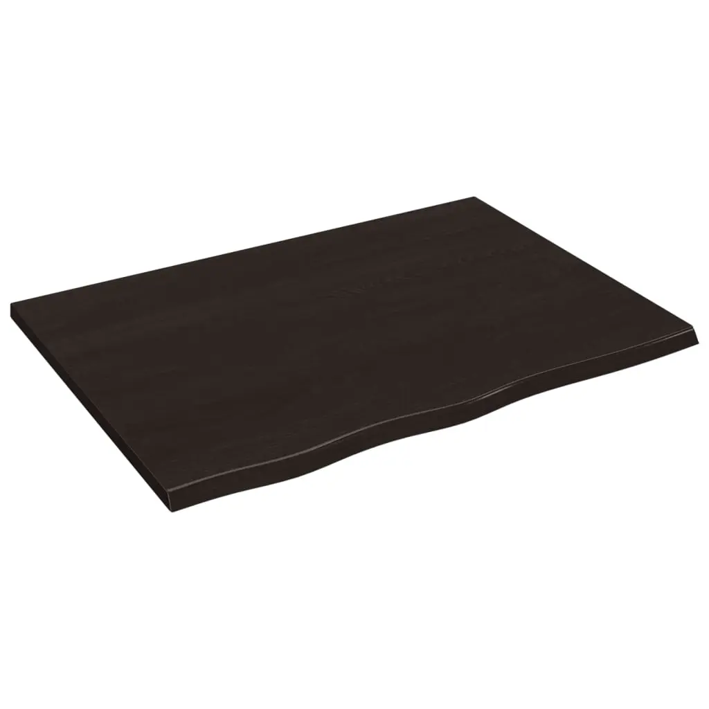 Wall Shelf Dark Brown 80x60x2 cm Treated Solid Wood Oak 363791 - Furniture