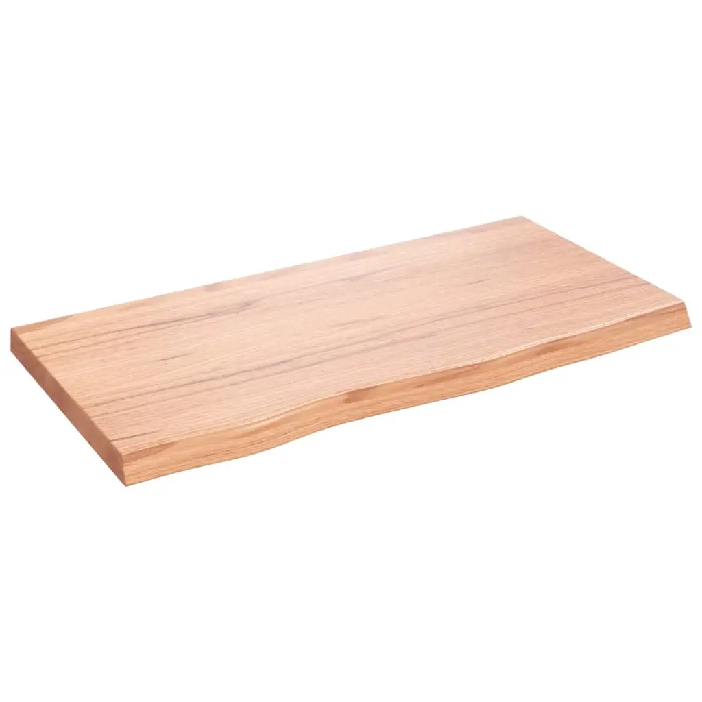 Bathroom Countertop Light Brown 80x40x4 cm Treated Solid Wood 3156117 - Hardware