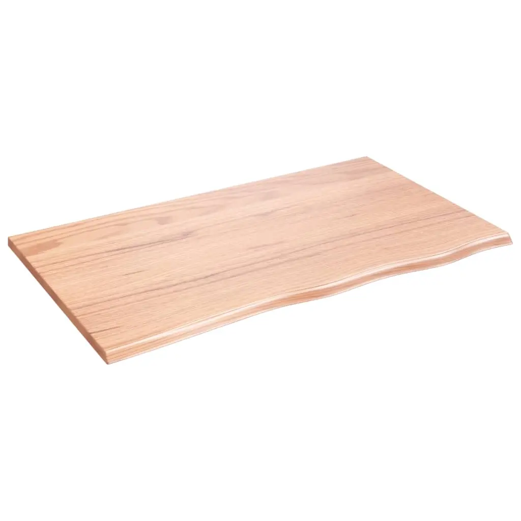 Bathroom Countertop Light Brown 100x60x2 cm Treated Solid Wood 3156134 - Hardware