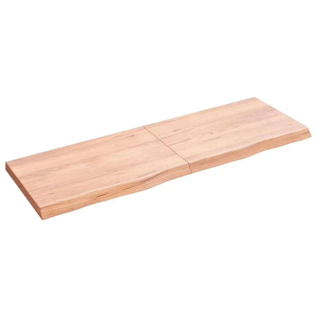 Bathroom Countertop Light Brown 120x40x4 cm Treated Solid Wood 3156139 - Hardware