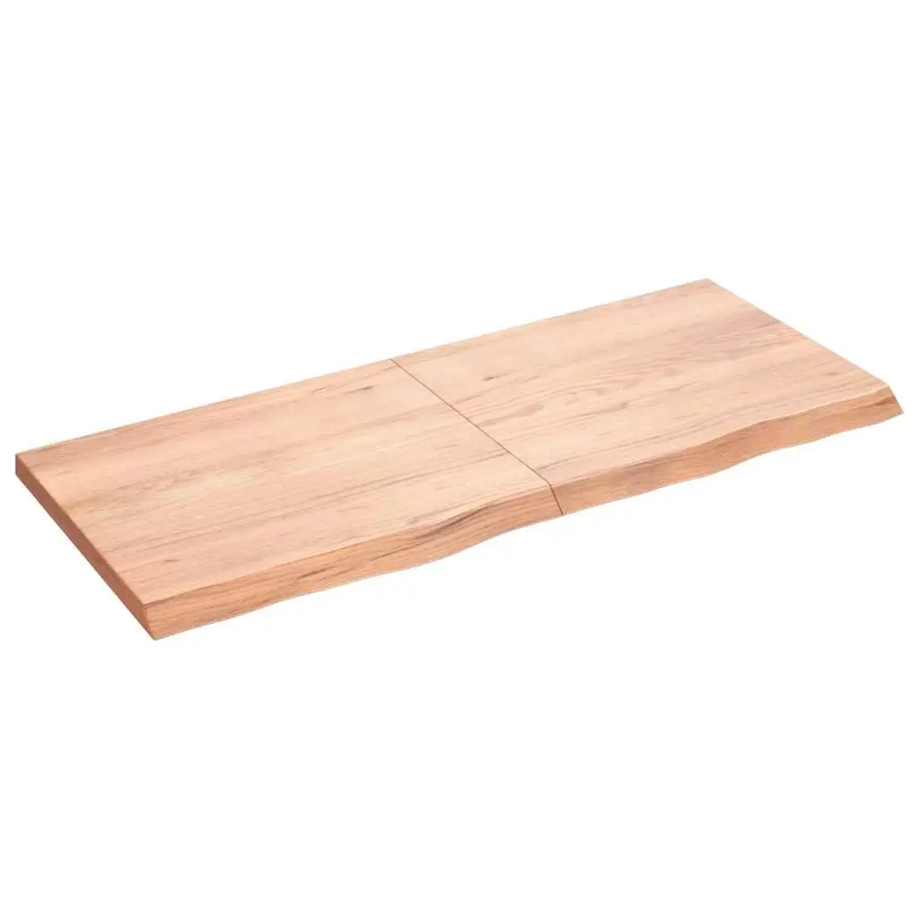 Bathroom Countertop Light Brown 120x50x4 cm Treated Solid Wood 3156141 - Hardware