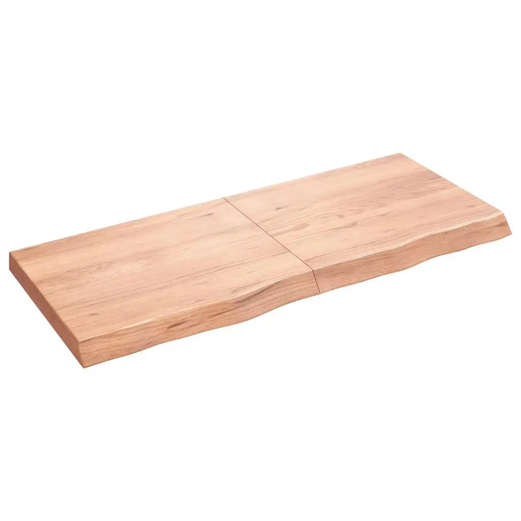Bathroom Countertop Light Brown 120x50x6 cm Treated Solid Wood 3156142 - Hardware
