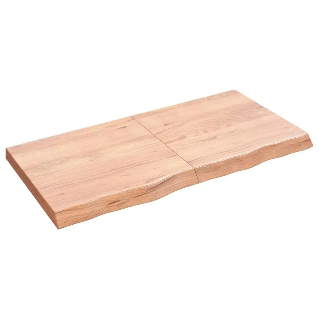 Bathroom Countertop Light Brown 120x60x6 cm Treated Solid Wood 3156144 - Hardware