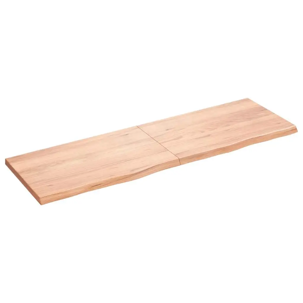 Bathroom Countertop Light Brown 160x50x4 cm Treated Solid Wood 3156157 - Hardware