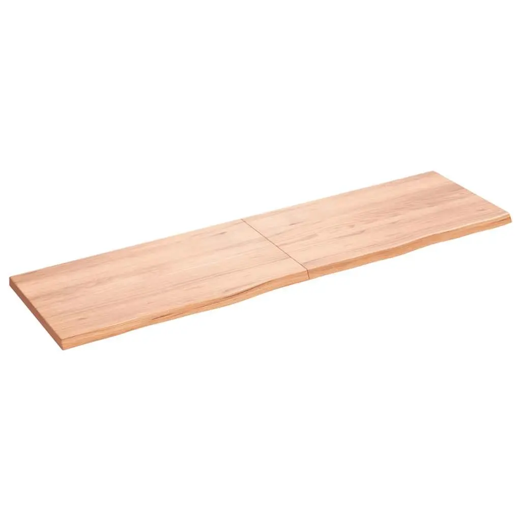 Bathroom Countertop Light Brown 180x50x4 cm Treated Solid Wood 3156165 - Hardware