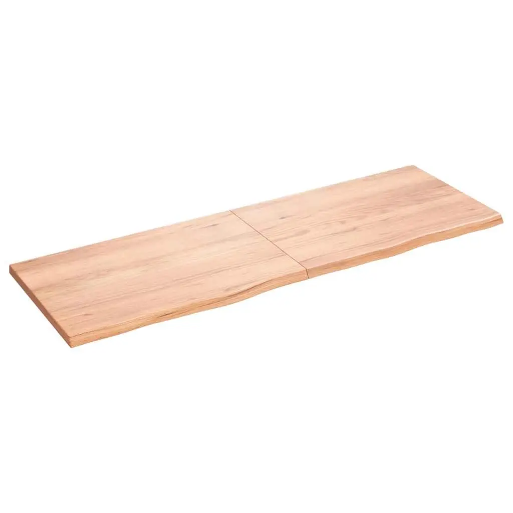 Bathroom Countertop Light Brown 180x60x4 cm Treated Solid Wood 3156167 - Hardware