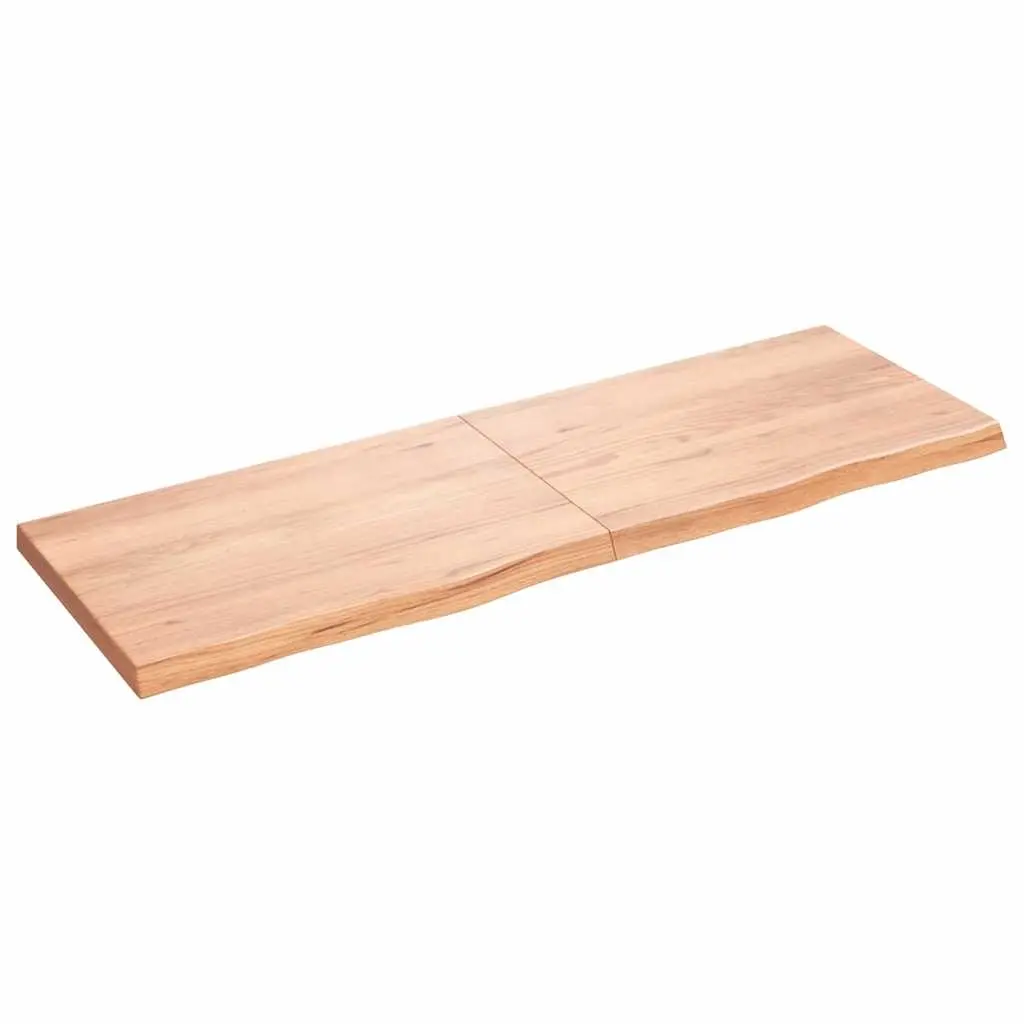 Bathroom Countertop Light Brown 180x60x6 cm Treated Solid Wood 3156168 - Hardware
