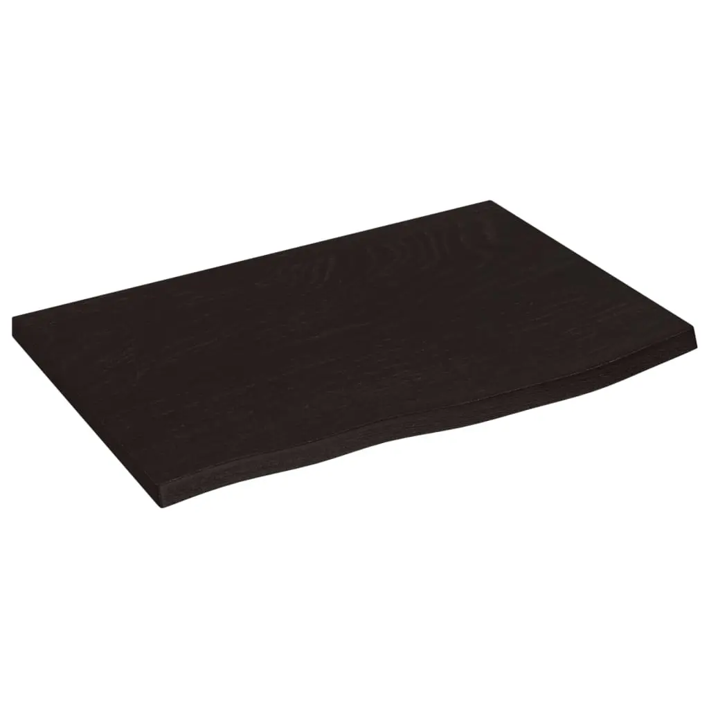 Bathroom Countertop Dark Brown 60x40x4 cm Treated Solid Wood 3156201 - Hardware