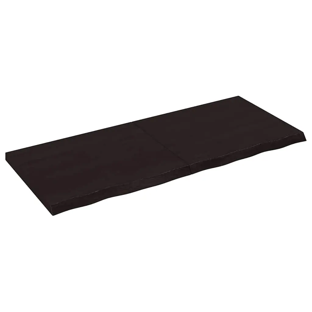 Bathroom Countertop Dark Brown 120x50x4 cm Treated Solid Wood 3156237 - Hardware