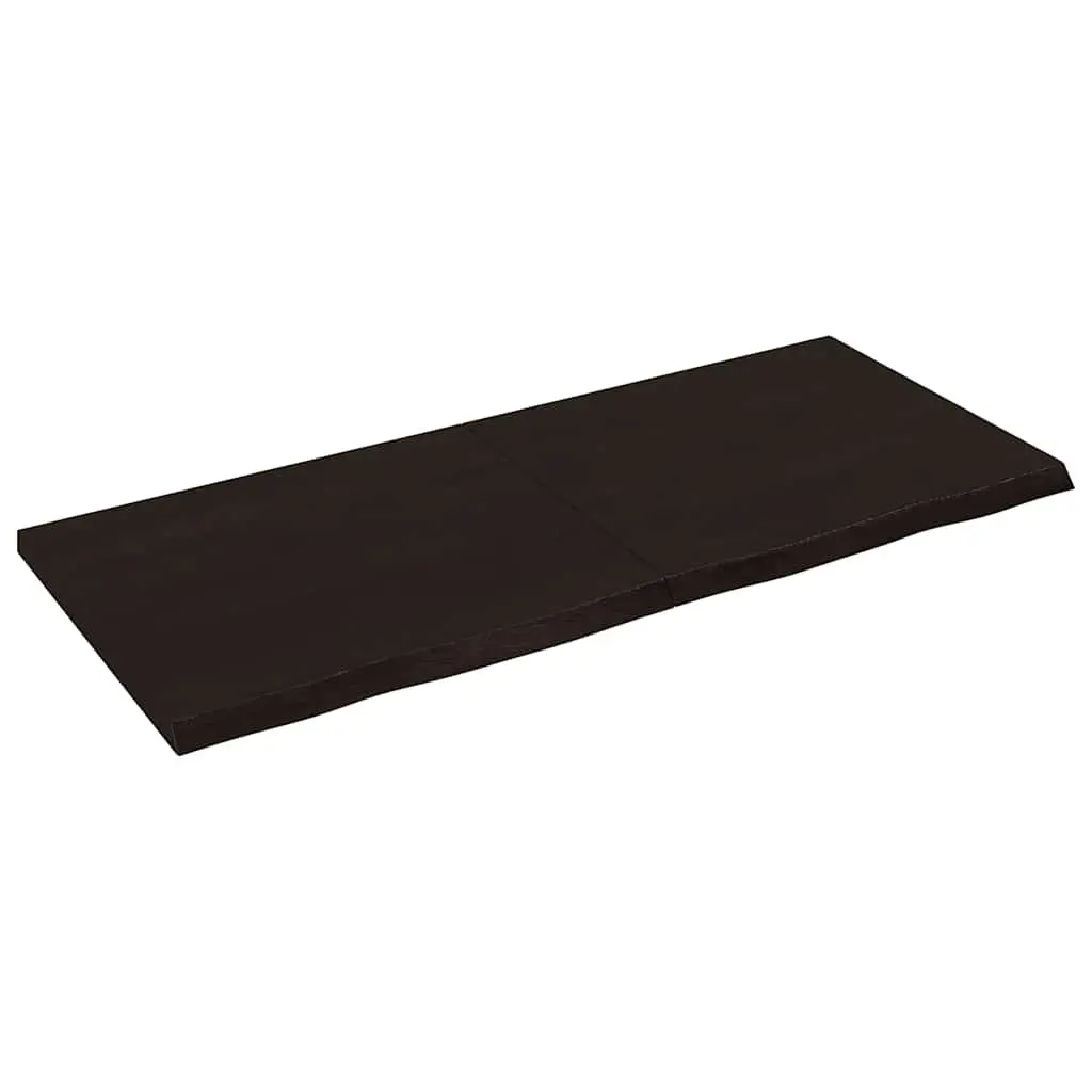 Bathroom Countertop Dark Brown 140x60x4 cm Treated Solid Wood 3156247 - Hardware