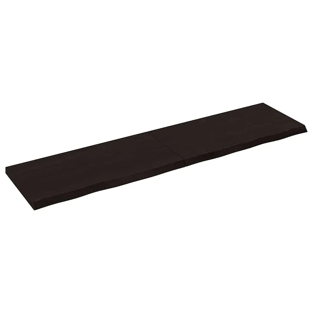 Bathroom Countertop Dark Brown 160x40x4 cm Treated Solid Wood 3156251 - Hardware