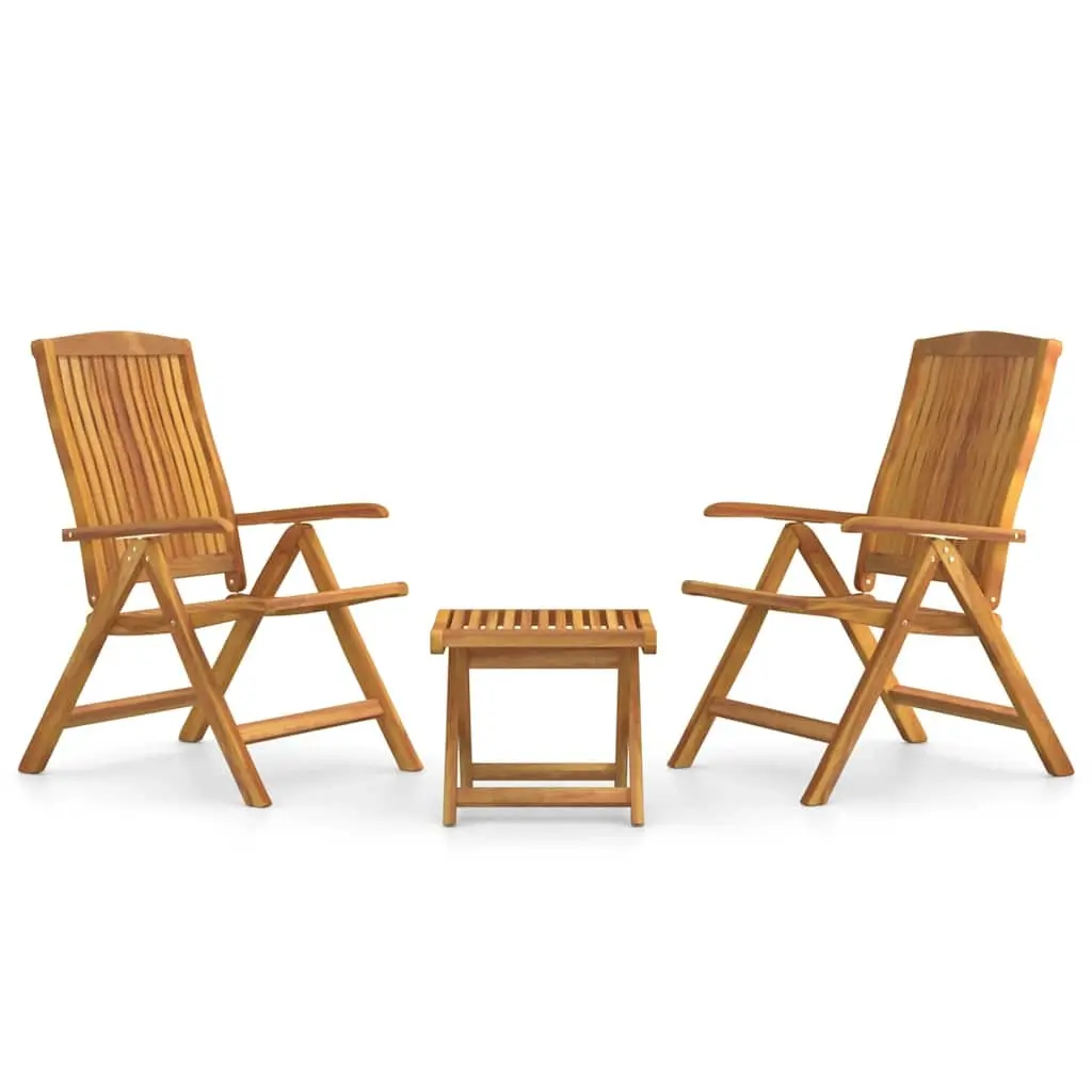 3 Piece Garden Lounge Set Solid Wood Teak 3187811 - Furniture