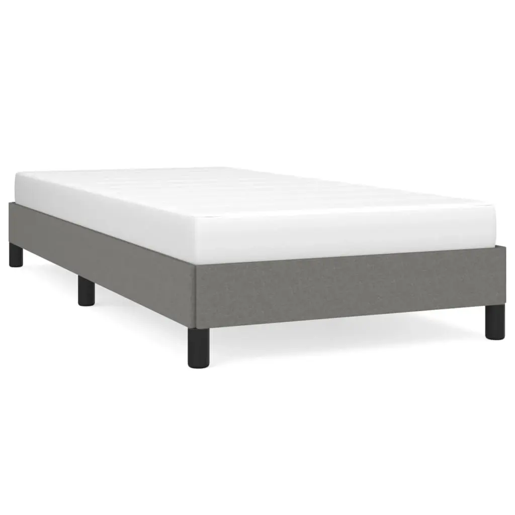 Bed Frame without Mattress Dark Grey King Single Fabric 355753 - Furniture