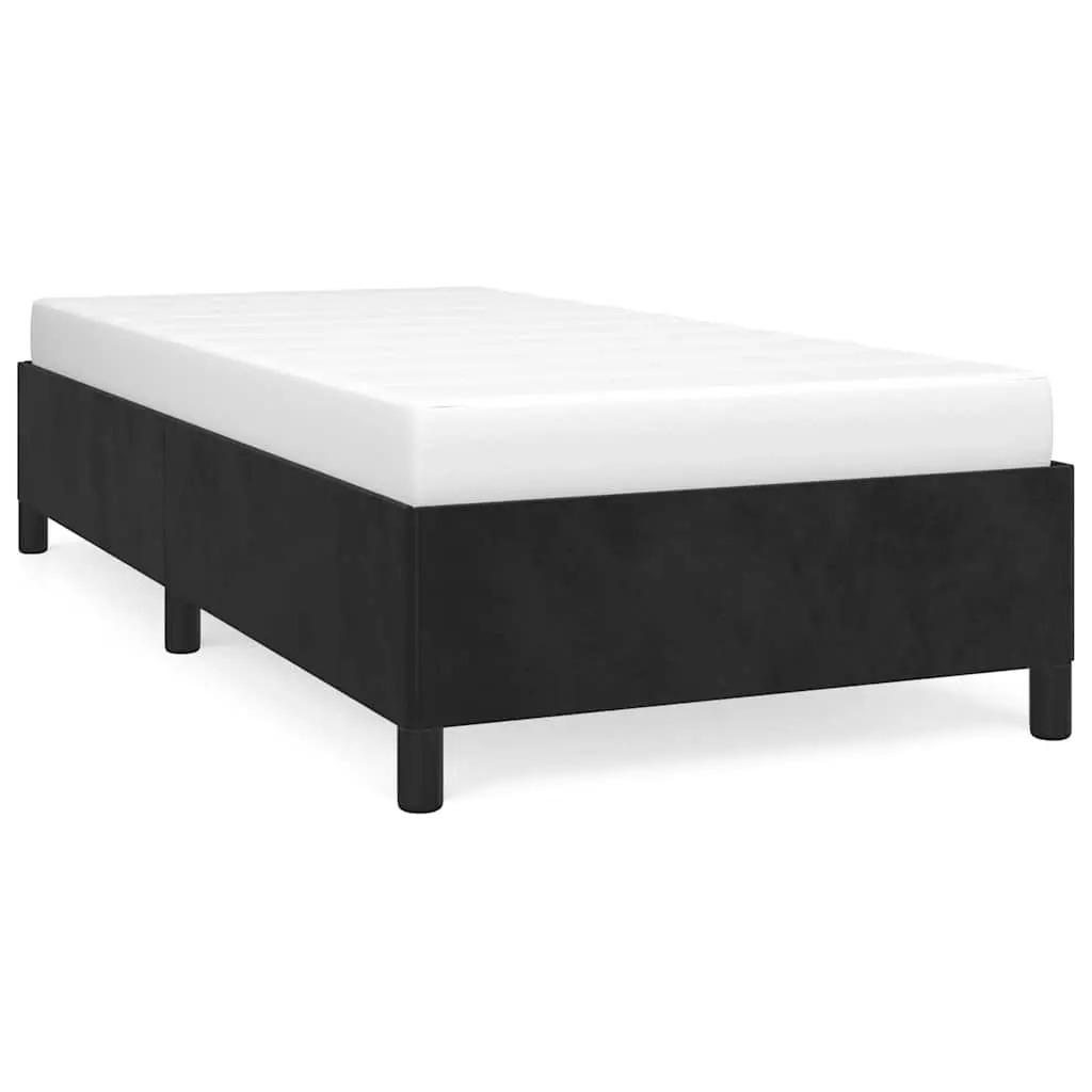 Bed Frame without Mattress Black King Single Size Velvet 355758 - Furniture
