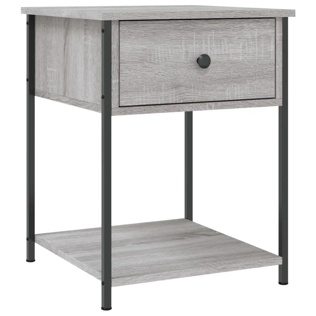 Bedside Table Grey Sonoma 44x45x58 cm Engineered Wood 825849 - Furniture