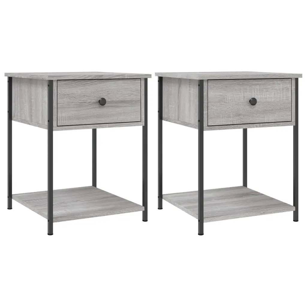 Bedside Tables 2 pcs Grey Sonoma 44x45x58 cm Engineered Wood 825850 - Furniture