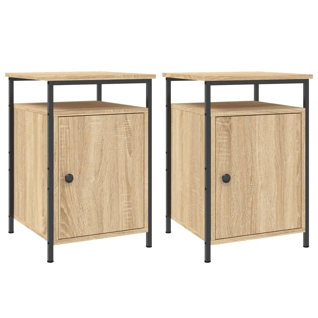 Bedside Cabinets 2 pcs Sonoma Oak 40x42x60 cm Engineered Wood 825866 - Furniture