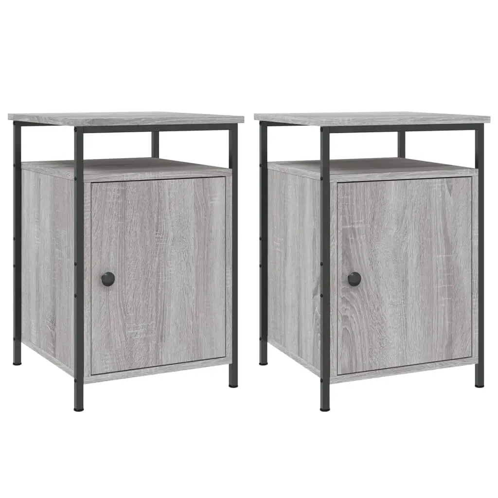 Bedside Cabinets 2 pcs Grey Sonoma 40x42x60 cm Engineered Wood 825870 - Furniture