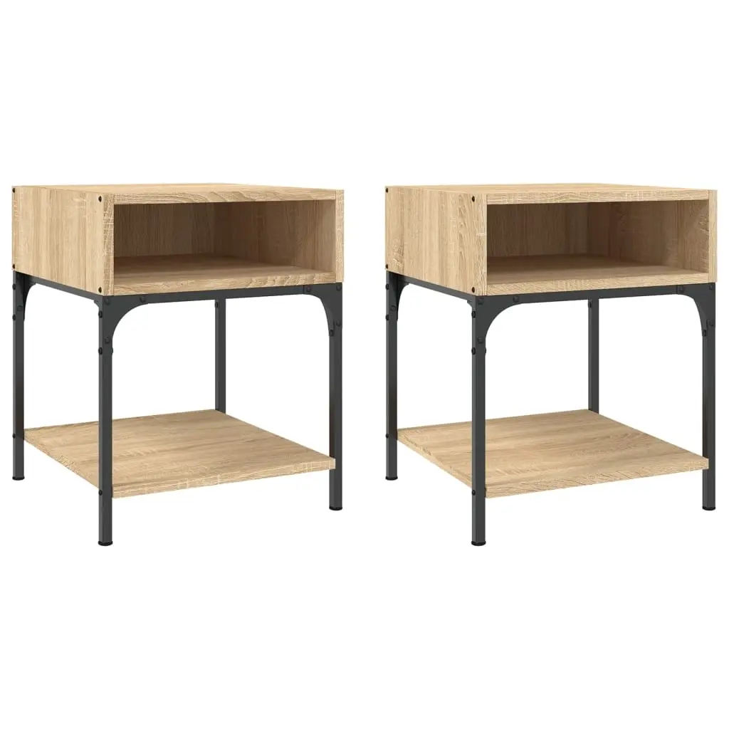Bedside Tables 2 pcs Sonoma Oak 40x41x50 cm Engineered Wood 825876 - Furniture