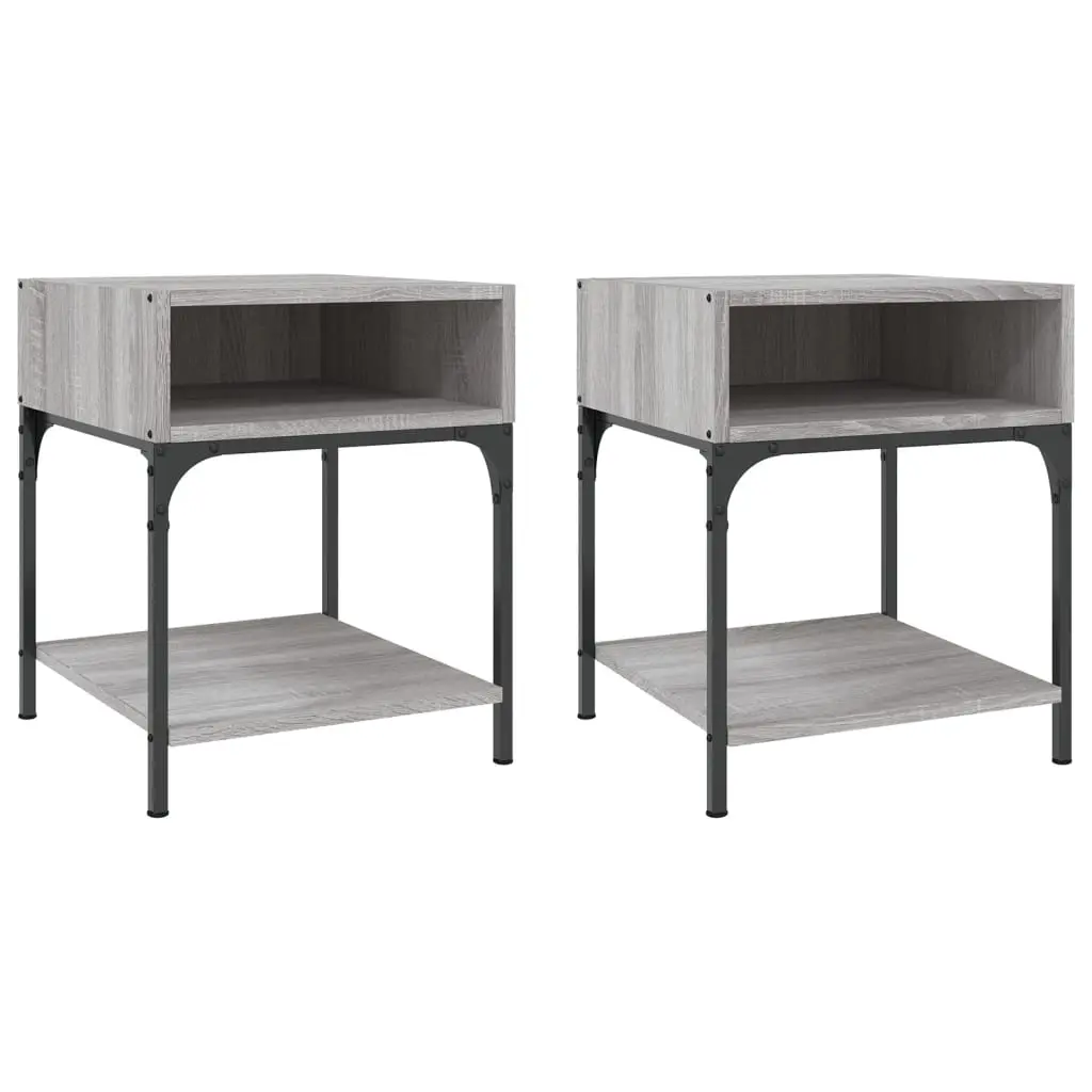 Bedside Tables 2 pcs Grey Sonoma 40x41x50 cm Engineered Wood 825880 - Furniture