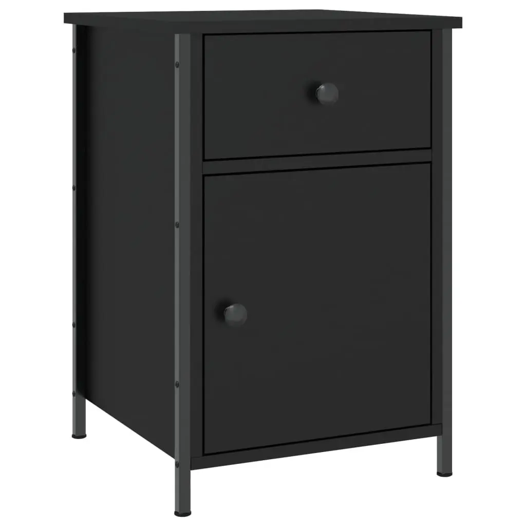 Bedside Cabinet Black 40x42x60 cm Engineered Wood 825903 - Furniture