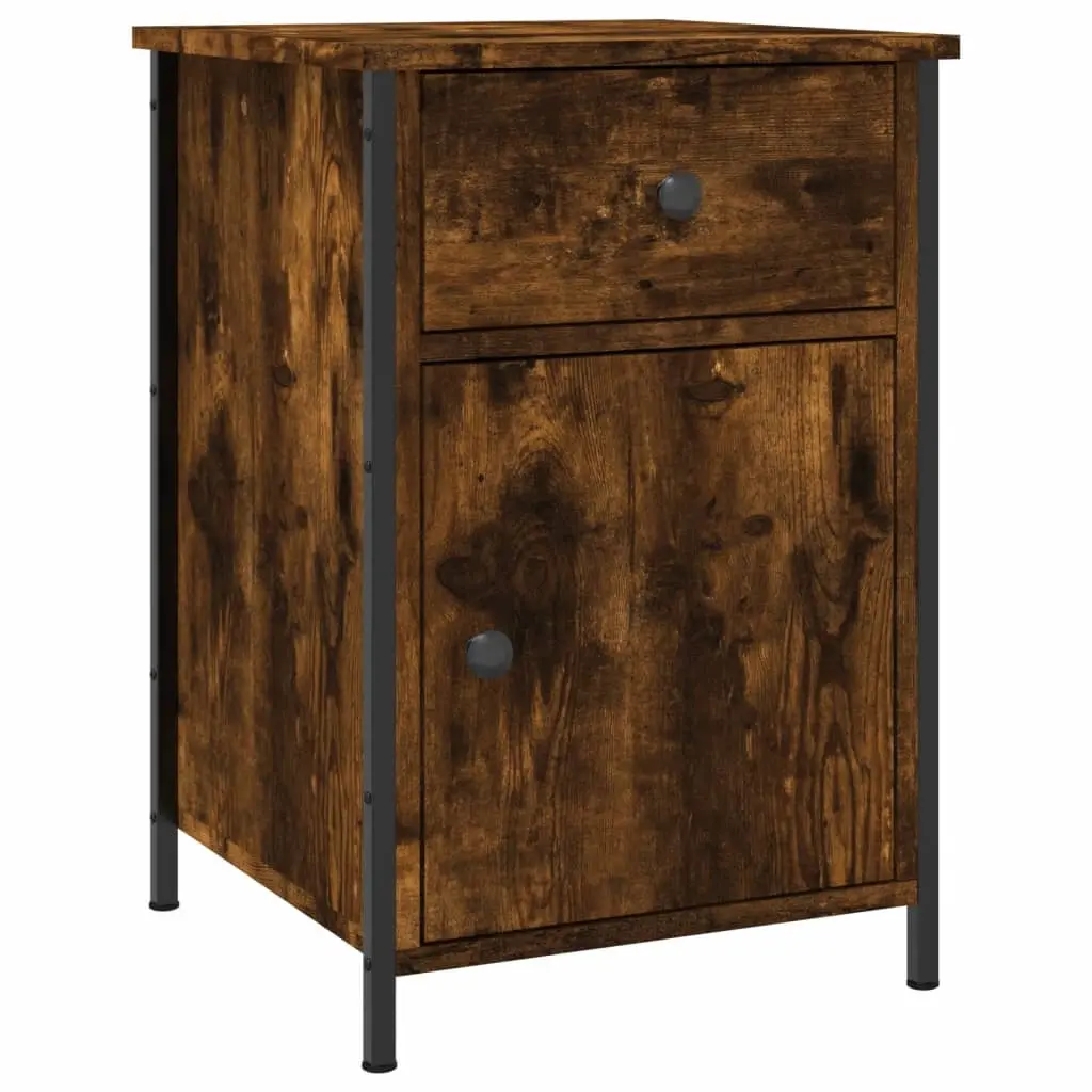 Bedside Cabinet Smoked Oak 40x42x60 cm Engineered Wood 825907 - Furniture