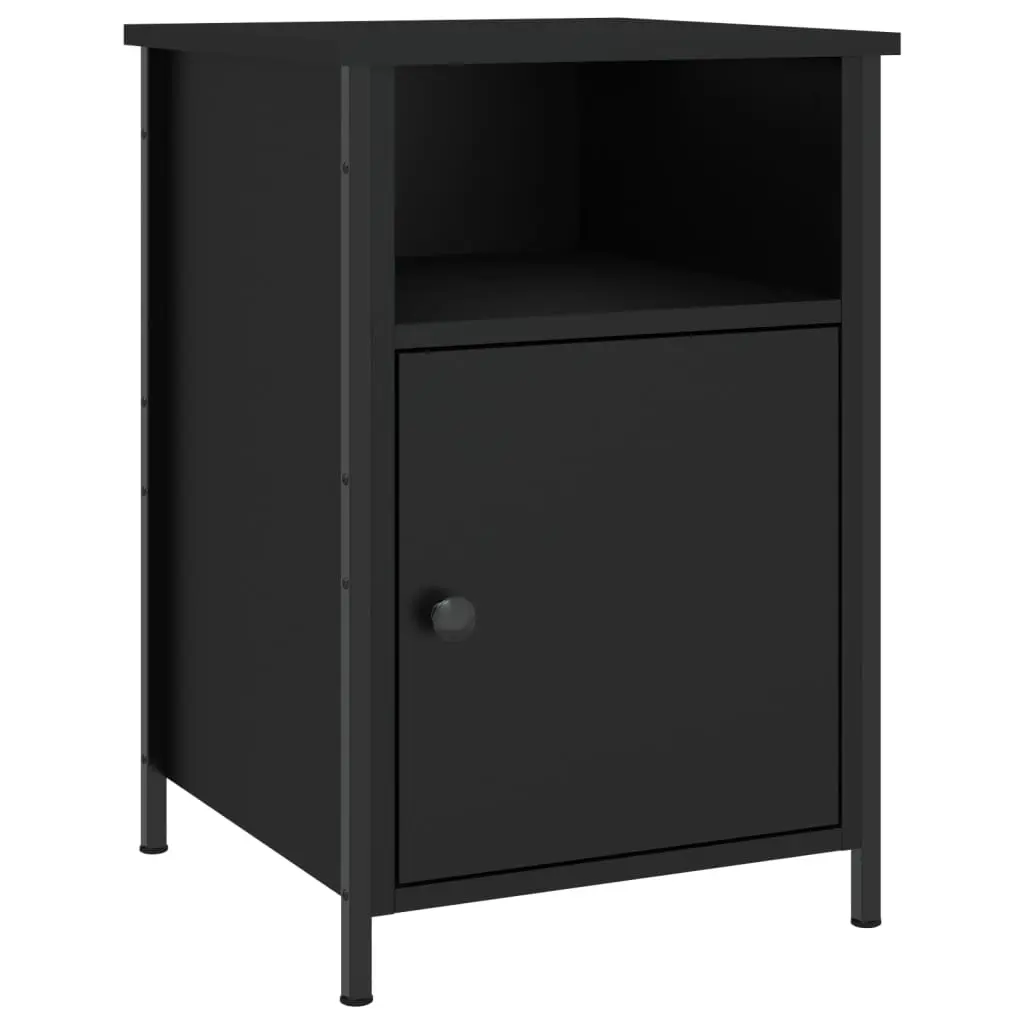 Bedside Cabinet Black 40x42x60 cm Engineered Wood 825913 - Furniture