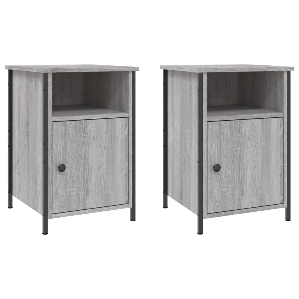 Bedside Cabinets 2 pcs Grey Sonoma 40x42x60 cm Engineered Wood 825920 - Furniture