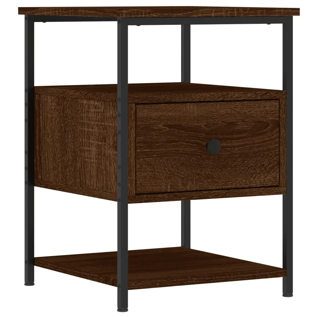Bedside Cabinet Brown Oak 40x42x56 cm Engineered Wood 826031 - Furniture