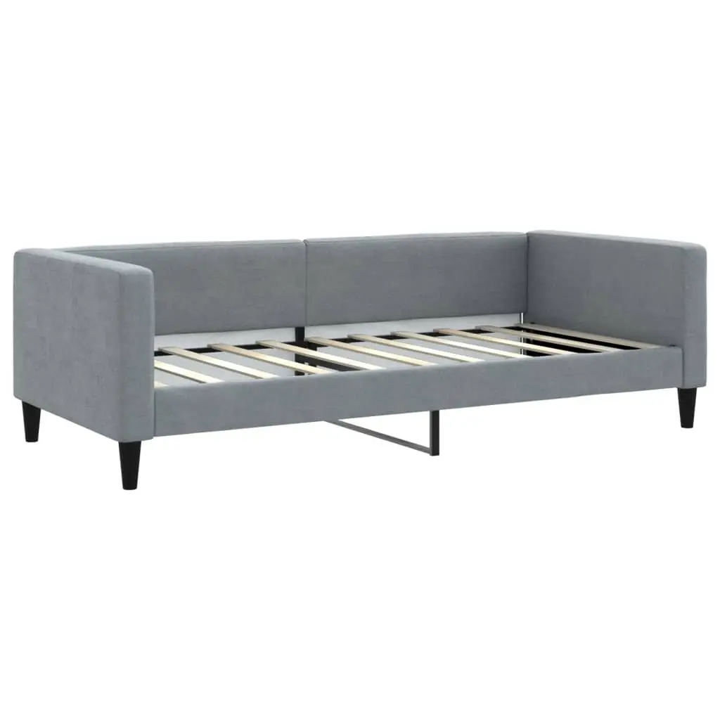 Day Bed without Mattress Light Grey 90x190 cm Fabric 353993 - Furniture