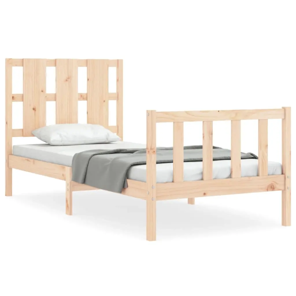 Bed Frame without Mattress 90x190 cm Solid Wood Pine 3192196 - Furniture