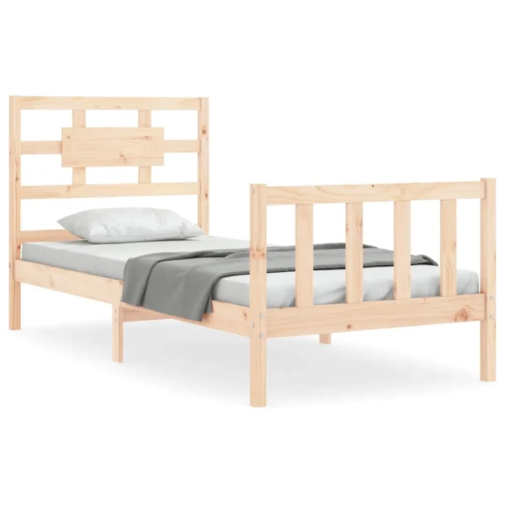 Bed Frame without Mattress 90x190 cm Solid Wood Pine 3192521 - Furniture