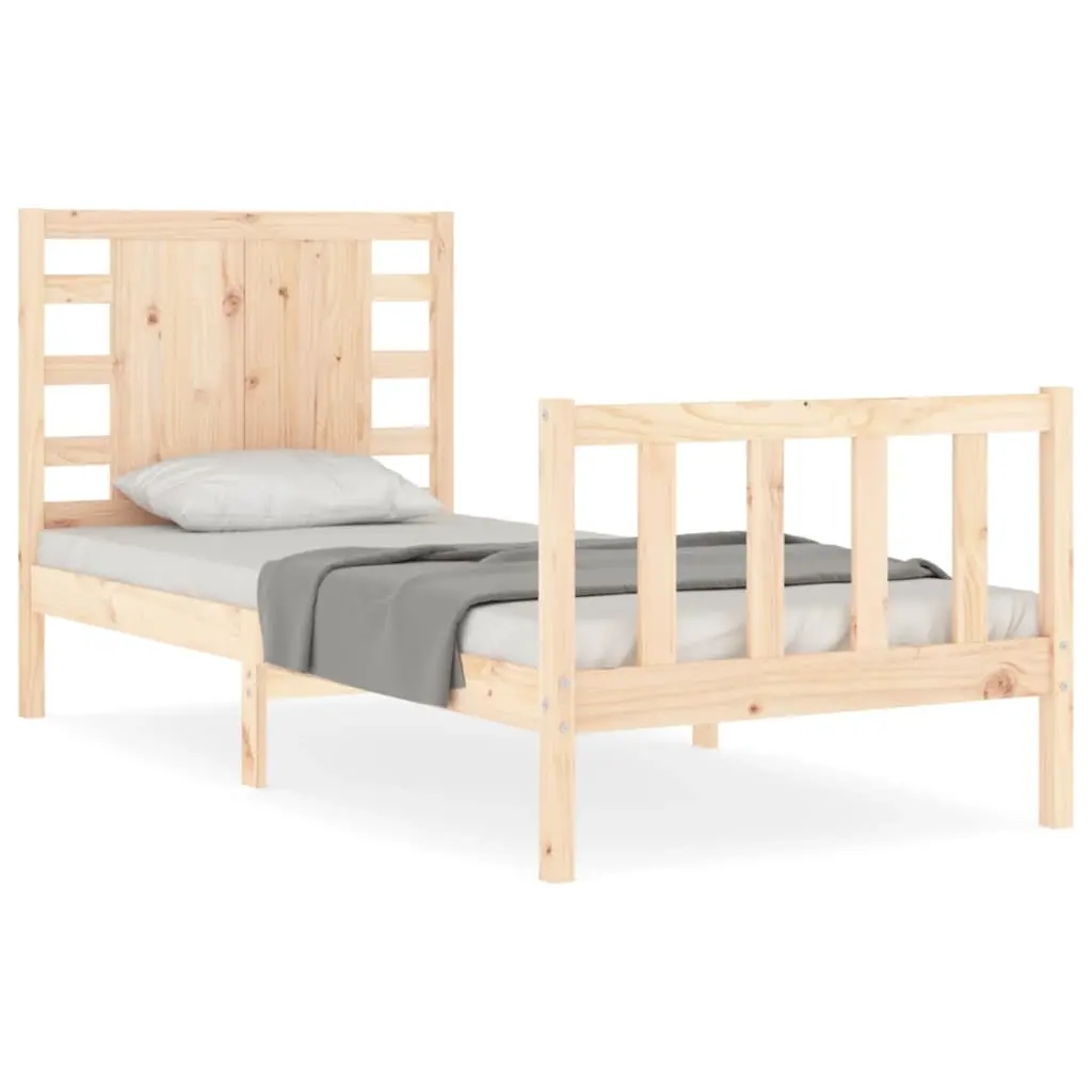 Bed Frame without Mattress 90x190 cm Solid Wood Pine 3192781 - Furniture