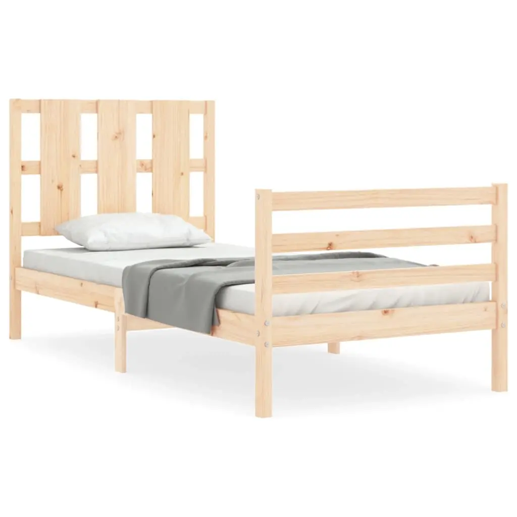 Bed Frame without Mattress 90x190 cm Solid Wood 3194081 - Furniture