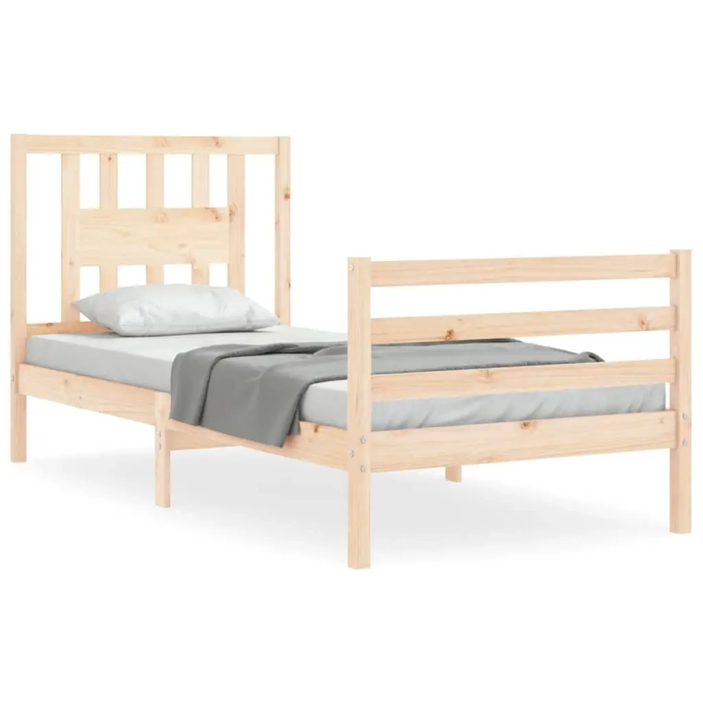 Bed Frame without Mattress 90x190 cm Solid Wood 3194536 - Furniture
