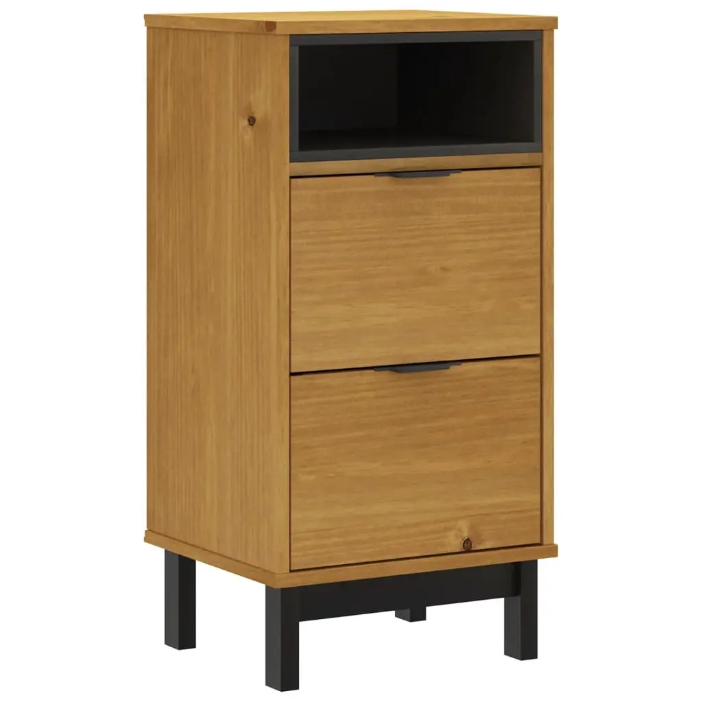 Bedside Cabinet FLAM 40x35x80 cm Solid Wood Pine 357814 - Furniture