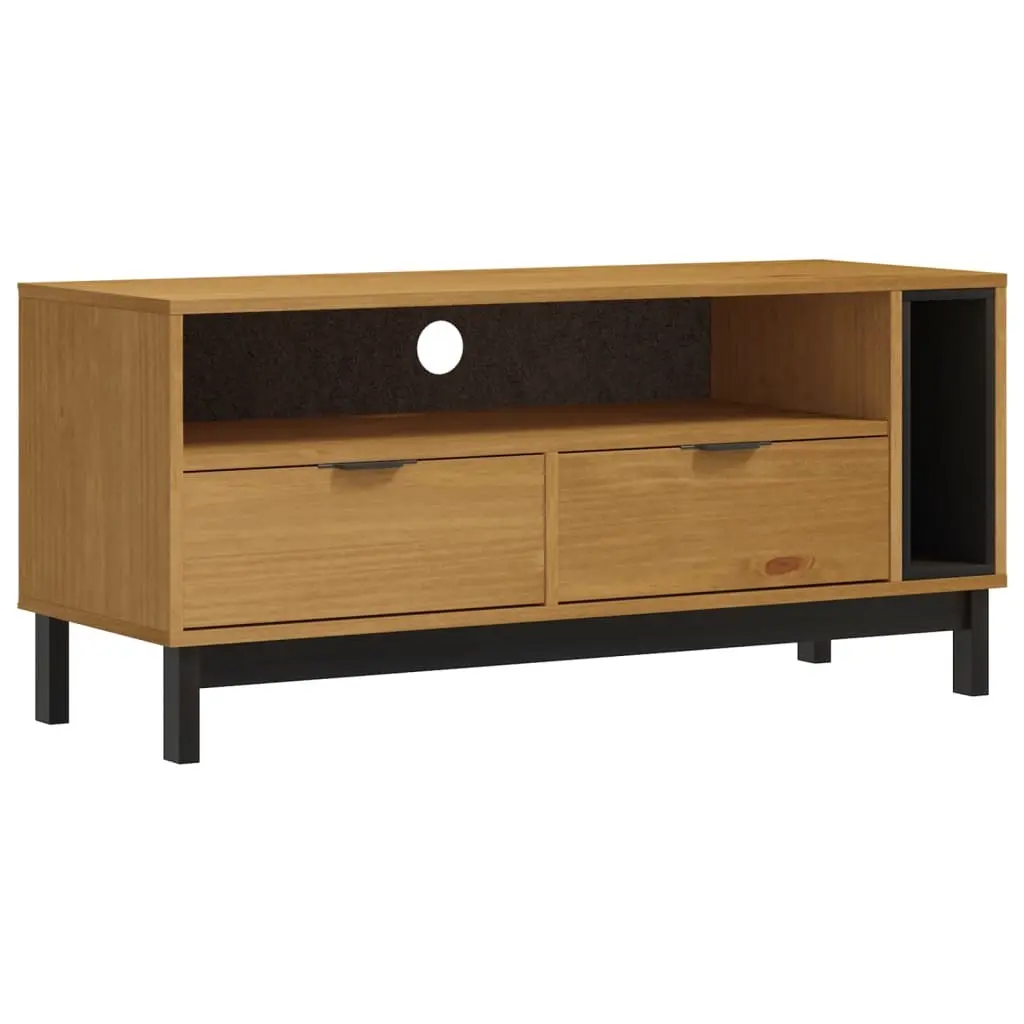 TV Cabinet FLAM 110x40x50 cm Solid Wood Pine 357820 - Furniture