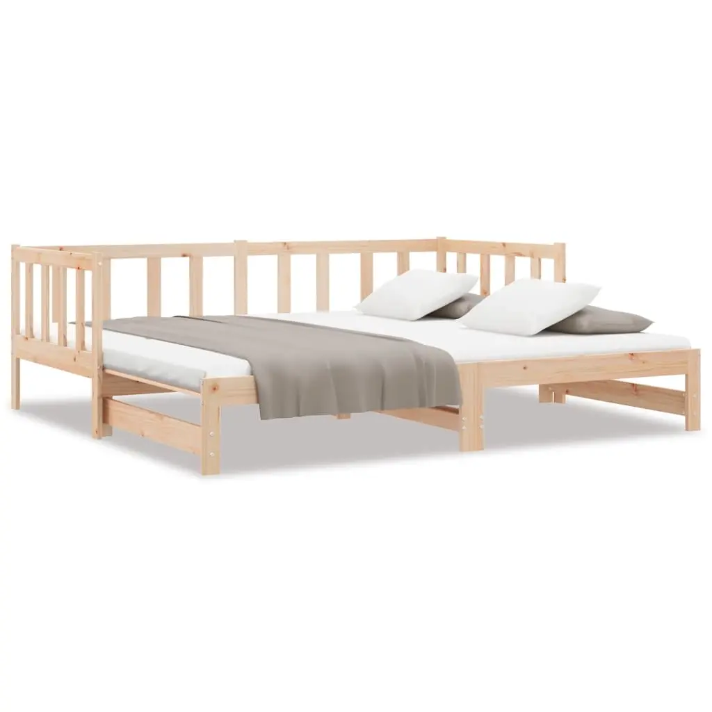 Day Bed with Trundle without Mattress 90x190 cm Solid Wood 836162 - Furniture
