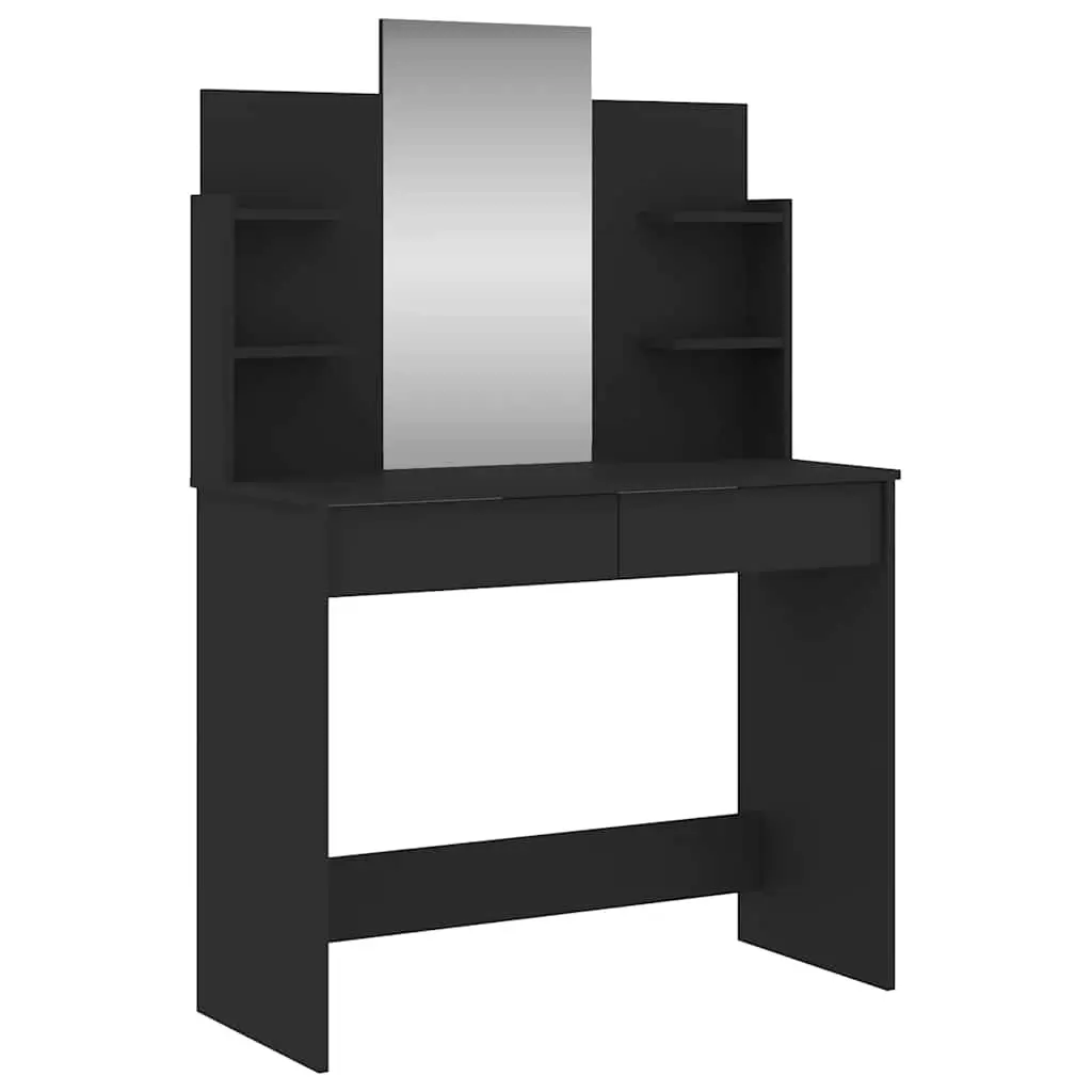 Dressing Table with Mirror Black 96x39x142 cm 837575 - Furniture