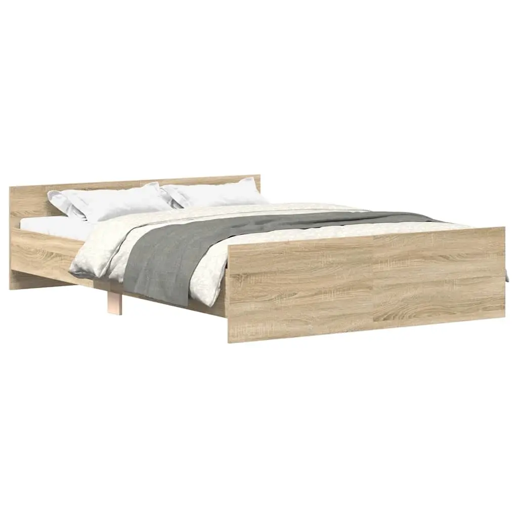 Bed Frame without Mattress Sonoma Oak 135x190 cm 3203791 - Furniture