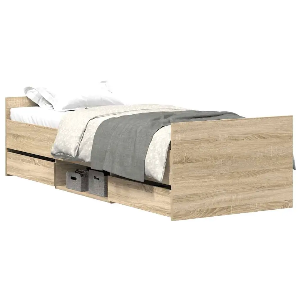 Bed Frame without Mattress Sonoma Oak 90x190 cm 3203812 - Furniture