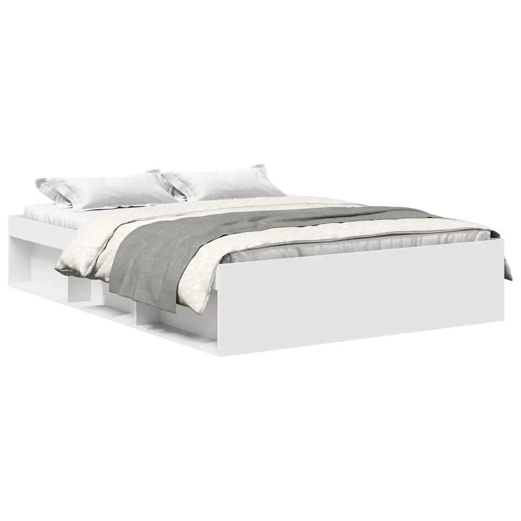 Bed Frame without Mattress White 135x190 cm 3203908 - Furniture
