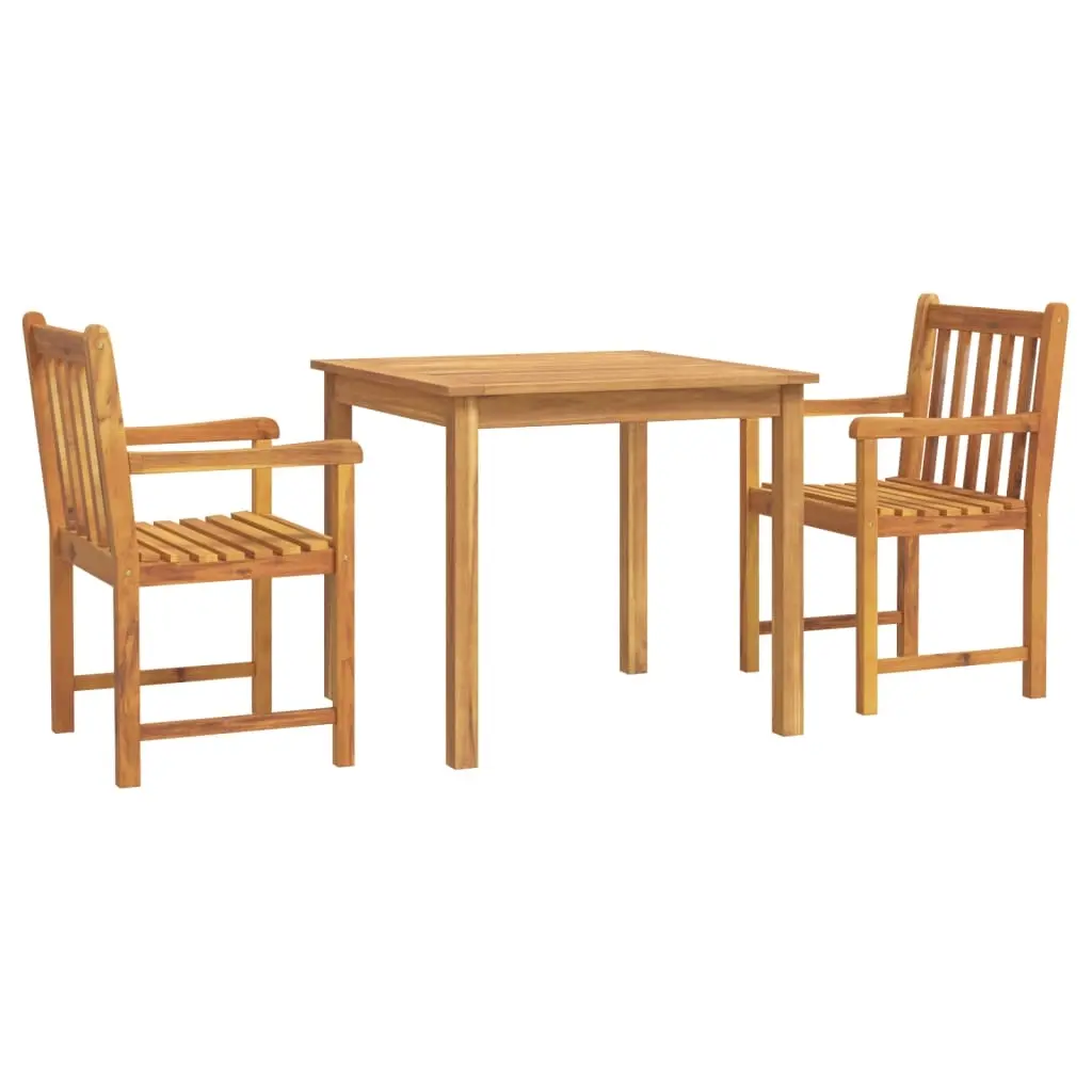 3 Piece Garden Dining Set Solid Wood Acacia 3206275 - Furniture