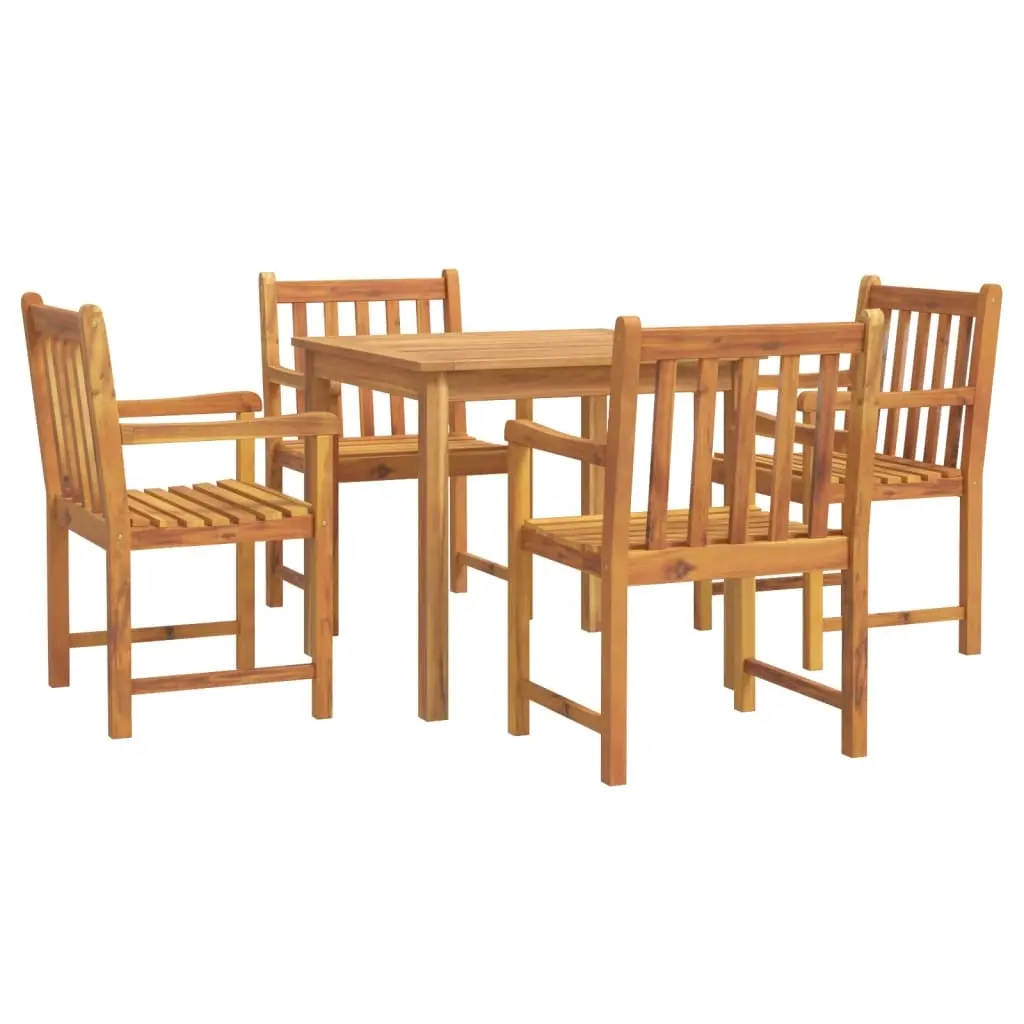 5 Piece Garden Dining Set Solid Wood Acacia 3206276 - Furniture