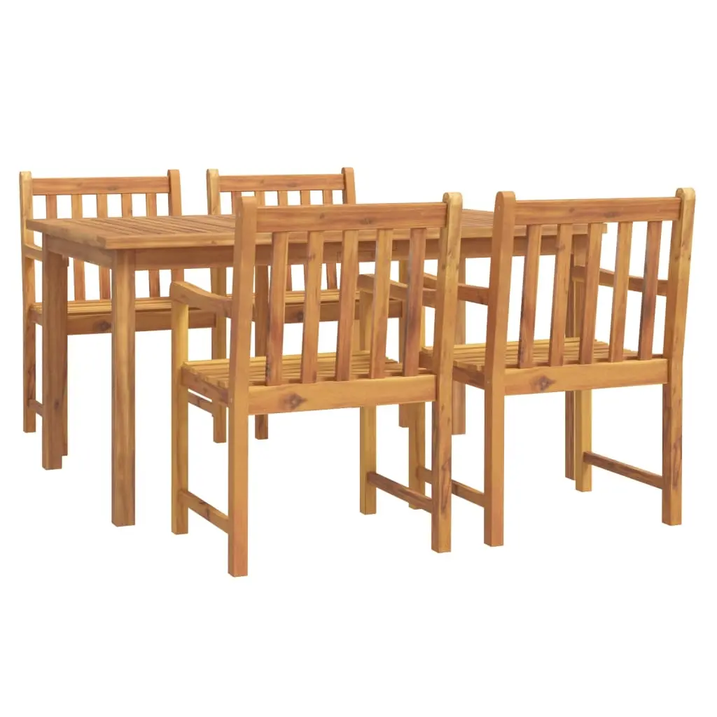 5 Piece Garden Dining Set Solid Wood Acacia 3206277 - Furniture
