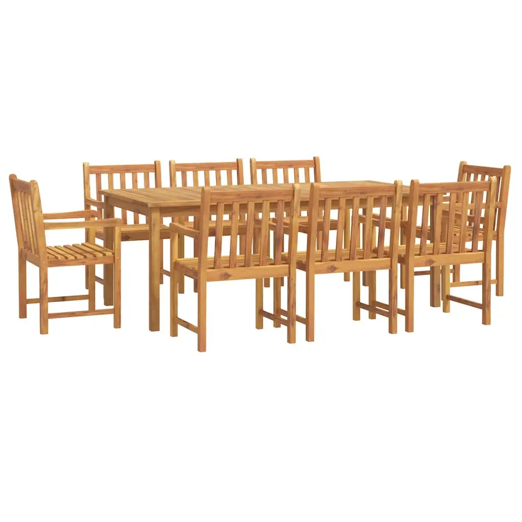 9 Piece Garden Dining Set Solid Wood Acacia 3206280 - Furniture