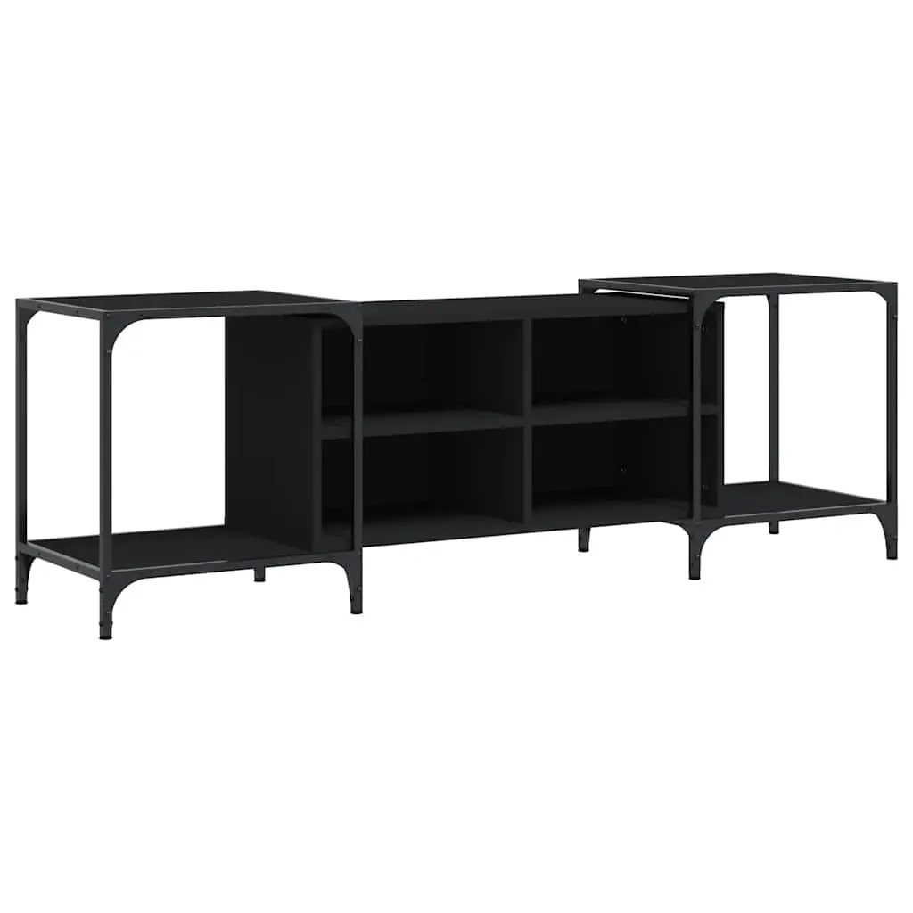 TV Cabinet Black 153x37x50 cm Engineered Wood 837602 - Furniture